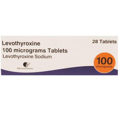 Levothyroxine 100 microgram tablets