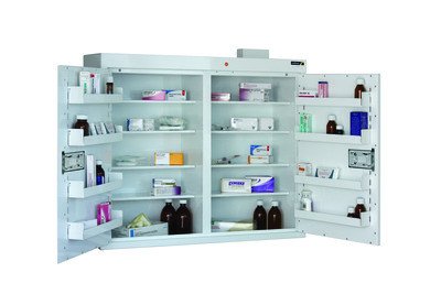 Sunflower Medicine Cabinet with 8 Shelves, 8 Door Trays and 2 Doors 85cm x 80cm x 30cm  85cm x 80cm x 30cm