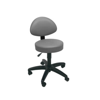 Sunflower Gas Lift Stool with Back Rest - Grey Grey